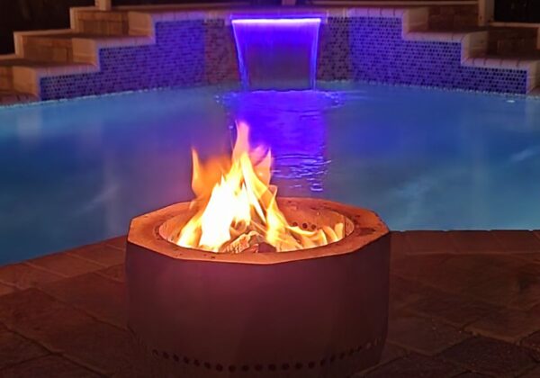 Fire Pit and Waterfall light